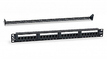 Cabeus PL-24-CAT.6-DUAL - IDC Патч-панель 19" (1U), 24 порта RJ-45, категория 6, Dual IDC, с задним кабельным организатором