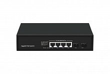 GL-SW-G005-04P(BT) - Коммутатор GIGALINK, неуправляемый, 4 PoE (802.3af/at/BT) порта 10/100/1000Мбит/с (1 порт до 60Вт, 3-4 порт до 250м cat6), 2 SFP порта 1000Мбит/с, 120Вт
