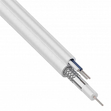 01-4001 - Кабель видеонаблюдения Rexant D=5мм +2*0.5мм 100м белый (ККСВ) REXANT