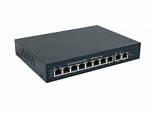 NS-SW-8F2G-P - Коммутатор PoE NST Fast Ethernet на 10 RJ45 портов. Порты: 8 x FE (10/100 Base-T) с поддержкой PoE (IEEE 802.3af/at), 2 x GE (10/100/1000 Base-T). Мощность PoE на порт - до 30W. Суммарная мощность PoE - до 115W