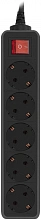 Сетевой фильтр PC Pet AP01006-E-B 1.8м (5 розеток) черный (пакет ПЭ)