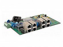 SW-80800/IC-P - Бескорпусной промышленный PoE коммутатор Osnovo на 8 портов. Порты: 8 x GE (10/100/1000Base-T) с PoE (до 30W). Встроенная грозозащита. Соответствует стандартам PoE IEEE 802.3af/at. Суммарная мощность PoE до 240W.