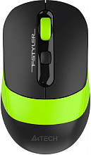 Мышь A4Tech Fstyler FG10CS Air черный/зеленый оптическая 2000dpi silent беспров. USB для ноутбука 4but (FG10CS AIR SPORTS GREEN)