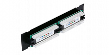 EC-UWP-12-UD2 - Коммутационная панель NETLAN настенная, 12 портов, Кат.5e (Класс D), 100МГц, RJ45/8P8C, 110, T568A/B, неэкранированная, черная