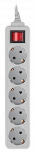 Сетевой фильтр PC Pet AP01006-5-G 5м (5 розеток) серый (пакет ПЭ)