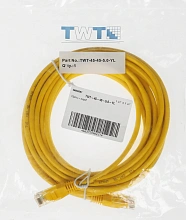 Патч-корд Lanmaster UTP TWT-45-45-5.0-YL RJ-45 вил.-вилка RJ-45 кат.5E 5м желтый ПВХ (уп.:1шт)