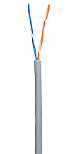 EC-UU002-5-PVC-GY - Кабель медный U/UTP, cat 5, 2х2х0.47, для внутренней прокладки, PVC нг(B) оболочка, цвет серый, внешний диаметр 4 мм, диапазон рабочих температур -20 ...+60°С, (305м)