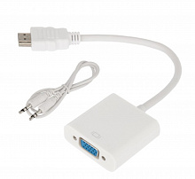 17-6936 - Переходник штекер HDMI - гнездо VGA, провод + шнур стерео 3,5 мм, Rexant