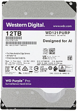 Жесткий диск WD SATA-III 12TB WD121PURP Surveillance Purple Pro (7200rpm) 256Mb 3.5"