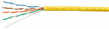 Cabeus UTP-4P-Cat.5e-SOLID-YL-100 - Кабель витая пара UTP (U/UTP), категория 5e, 4 пары (24 AWG), одножильный, желтый (100 м), системная гарантия 25 лет.