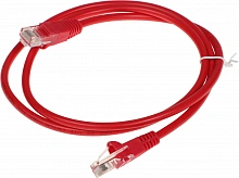 Патч-корд Buro UTP 4 пары cat.5E CCA molded 1м красный RJ-45 (m)-RJ-45 (m) (UTP-5E-1M-R)