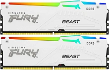 Память DDR5 2x16GB 6000MHz Kingston KF560C36BWE2AK2-32 Fury Beast White Expo RGB RTL PC5-48000 CL36 DIMM 288-pin 1.35В kit single rank с радиатором Ret