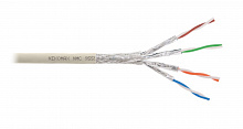 NMC 9555L-IY Кабель NIKOMAX S/FTP 4 пары, Кат.6a (Класс Eа), тест по ISO/IEC, 500МГц, одножильный, BC (чистая медь), 23AWG (0,58мм), полимерный материал нг(А)-LSLTx, внутренний, светло-серый, 500м