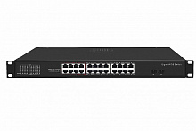 GL-SW-G005-24P - Коммутатор GIGALINK, неуправляемый, 24PoE (802.3af/at) портов 1000Мбит/с, 17-24 порт до 250м cat6, 2 SFP порта 1000Мбит/с , 400W