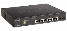 DGS-1100-10MPPV2/A3A Настраиваемый L2 коммутатор D-Link с 8 портами 10/100/1000Base-T и 2 портами 1000Base-X SFP (порты 1-8 PoE 802.3af/at, порты 7-8 PoE 802.3bt, PoE-бюджет 242 Вт)