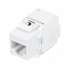 Cabeus KJ-RJ45-Cat.5e-180-Toolless - Вставка Keystone Jack RJ-45(8P8C), 180 градусов, категория 5e, без инструмента Toolless, белая
