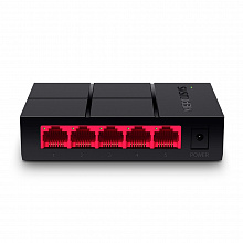 MS105G - Неуправляемый гигабитный коммутатор Mercusys, 5 портов LAN RJ-45 10/100/1000 Мбит/с, настольный/настенный, пластиковый корпус, Mercusys