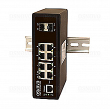 SW-70802/IL - Промышленный управляемый (L2+) коммутатор OSNOVO Gigabit Ethernet на 8 GE Rj45 + 2 GE SFP порта. Порты: 8 x GE (10/100/1000Base-T) + 2 x GE SFP (1000Base-X). Уровень управления L2 (Full Managed).