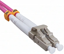 Патч-корд Cabeus FOP-50-OM4-LC-LC-5M 2x50/125 OM4 LC дуплекс-LC дуплекс 5м LSZH розовый