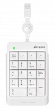 Числовой блок A4Tech FK13 белый USB slim для ноутбука (FK13 USB ( WHITE )) кабель 0.7м