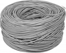 Кабель информационный Lanmaster TWT-5EUTP кат.5E UTP 4 пары 24AWG PVC внутренний 305м серый