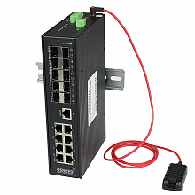 SW-808010/ILS(port 90W,720W) - Промышленный управляемый (L2+) Ultra PoE коммутатор OSNOVO Gigabit Ethernet. Порты: 8 x GE (10/100/1000Base-T) с PoE BT (до 90W) + 10 x GE SFP (1000Base-X).