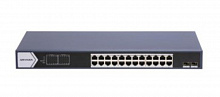 DS-3E0526P-E/M(O-STD)(B) - Гигабитный неуправляемый коммутатор POE, 24-портовый, Hikvision