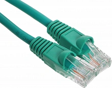 Патч-корд Buro UTP-5E-3M-GR UTP 4 пары cat.5E CCA molded 3м зеленый RJ-45 (m)-RJ-45 (m)