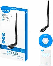 Сетевой адаптер Wi-Fi Cudy WU1400 AC1300 USB 3.0 (ант.внеш.несъем.) 1ант.