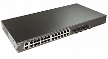 SW-24G4X-L3ST - Управляемый стекируемый L3 коммутатор Gigabit Ethernet на 24xRJ45 + 4x10G SFP+ Uplink. Порты: 24 x GE (10/100/1000Base-T) + 4 x 1G/10G SFP+ Uplink, консольный порт, порт управления. Встроенная грозозащита 6kV на порт. Питание: AC90-253V (4