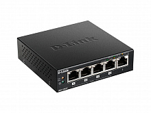 DGS-1005P/L (ревизия A1) - Неуправляемый коммутатор D-Link с 5 портами 10/100/1000Base-T (4 порта PoE 802.3af/at, PoE-бюджет 60 Вт)