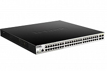 DGS-1210-52MP/ME/B2A PROJ Управляемый L2 коммутатор с 48 портами 10/100/1000Base-T и 4 портами 1000Base-X SFP (порты 1-8 PoE 802.3af/at, порты 9-48 PoE 802.3af, PoE-бюджет 370 Вт)