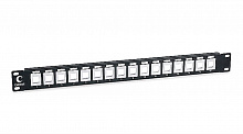 Cabeus PLB-16 - Модульная патч-панель 19", 16 портов, 1U, для неэкранированных модулей.