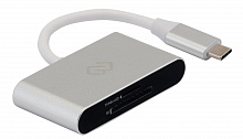 Устройство чтения карт памяти USB Type-C Digma CR-C2501-S серебристый