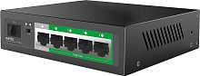 P106GC - Коммутатор Netis неуправляемый, настольный, 4 PoE+ порта 100 Мбит/с, 1 порт 100 Мбит/с RJ45 Uplink, 1 порт SFP Uplink, PoE бюджет 60Вт
